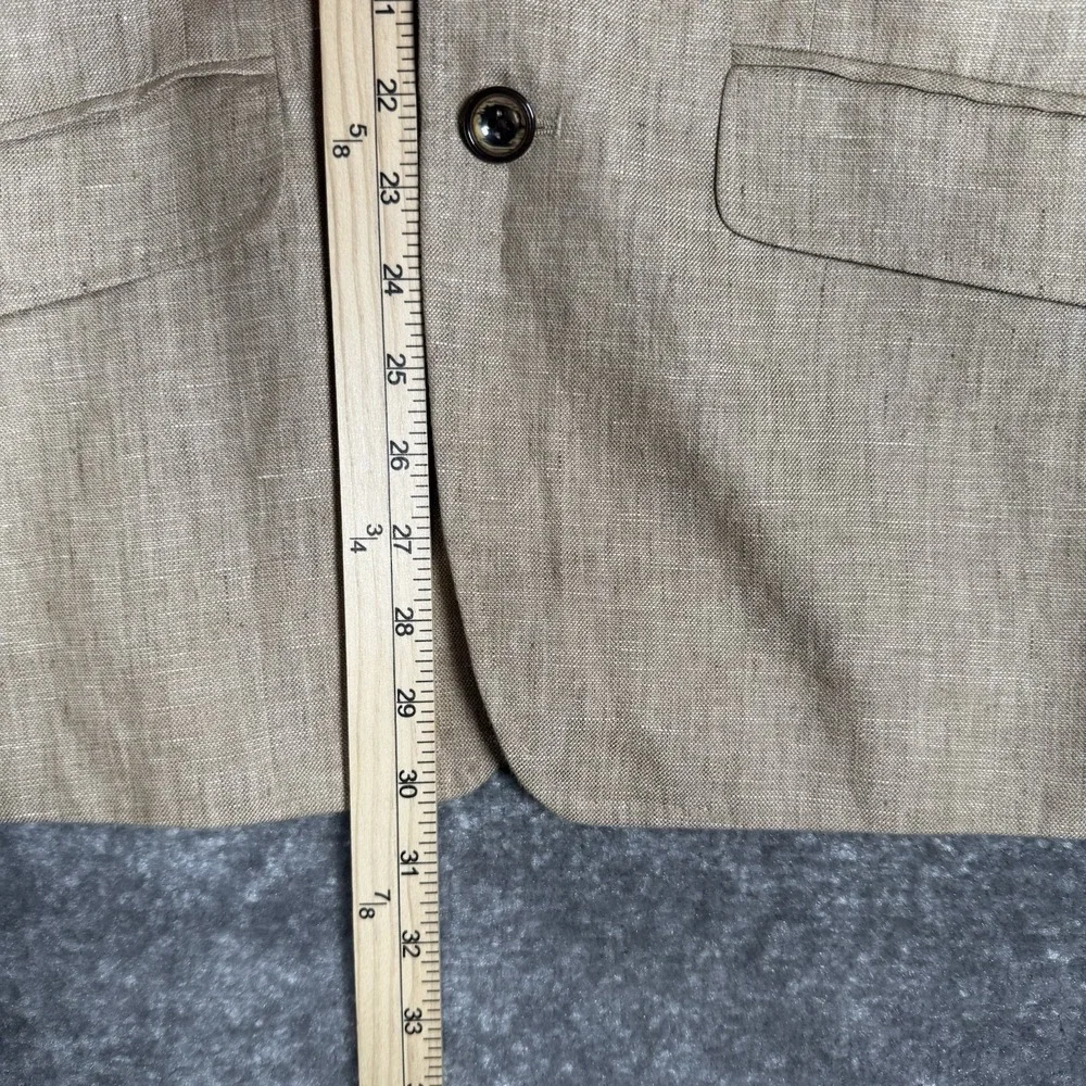 Murano Baird McNutt Blazer Men's Small Beige 100% Linen Jacket Sport Coat